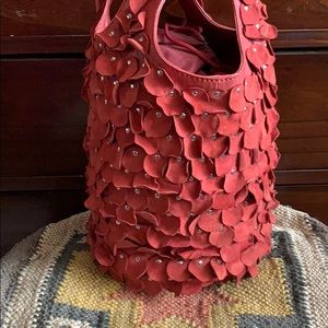 Lanidor red leather bag